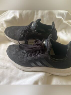 adidas Black and White Athletic Shoes